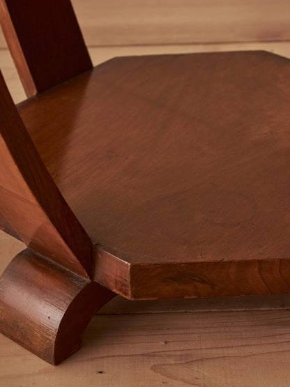 Art Deco walnut octagonal table