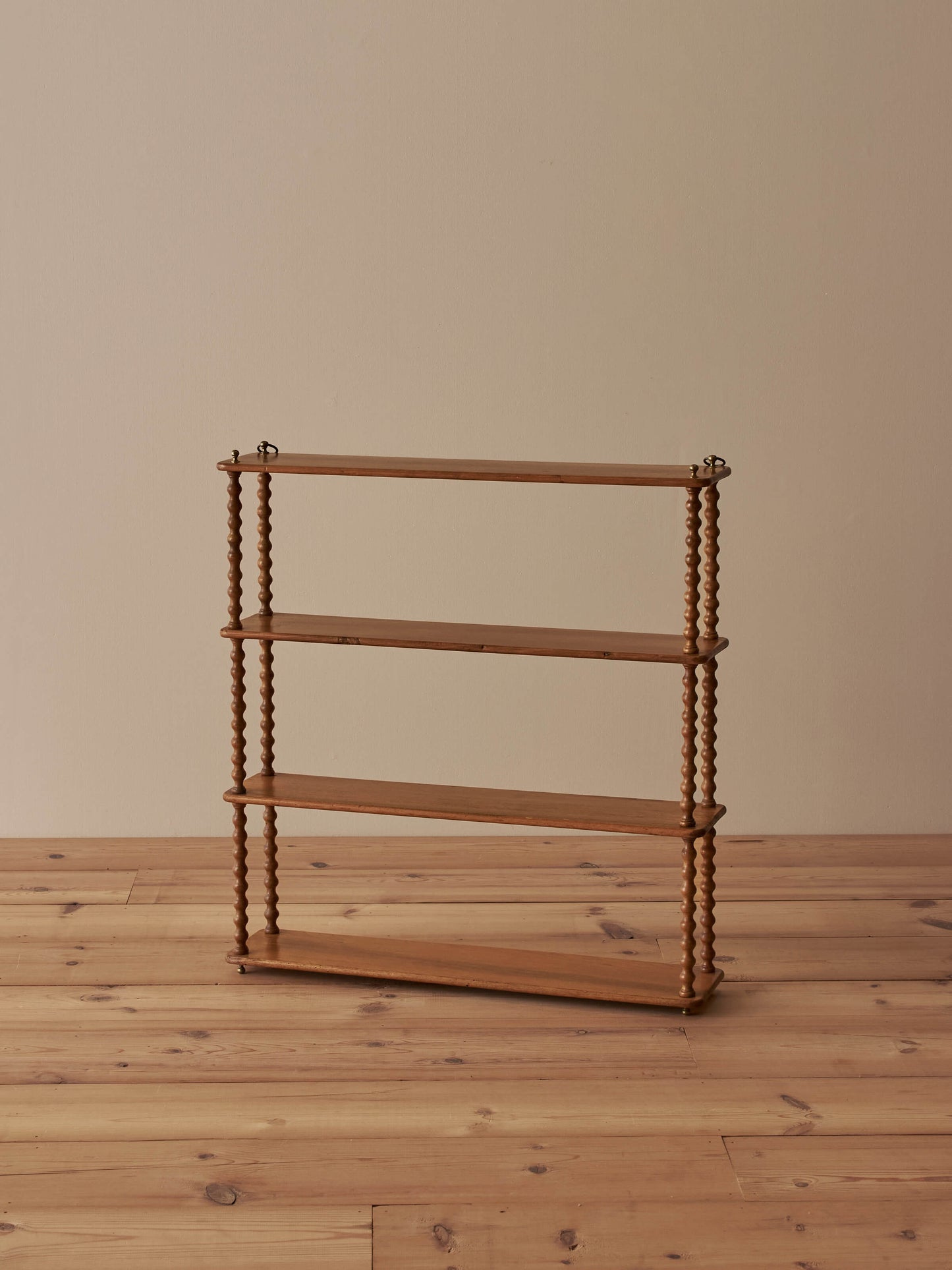 French vintage cherry bobbin shelf
