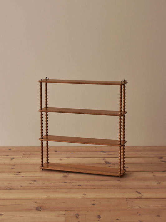 French vintage cherry bobbin shelf
