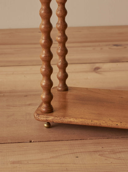 French vintage cherry bobbin shelf