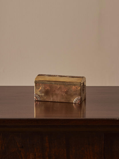 Art Nouveau brass trinket box