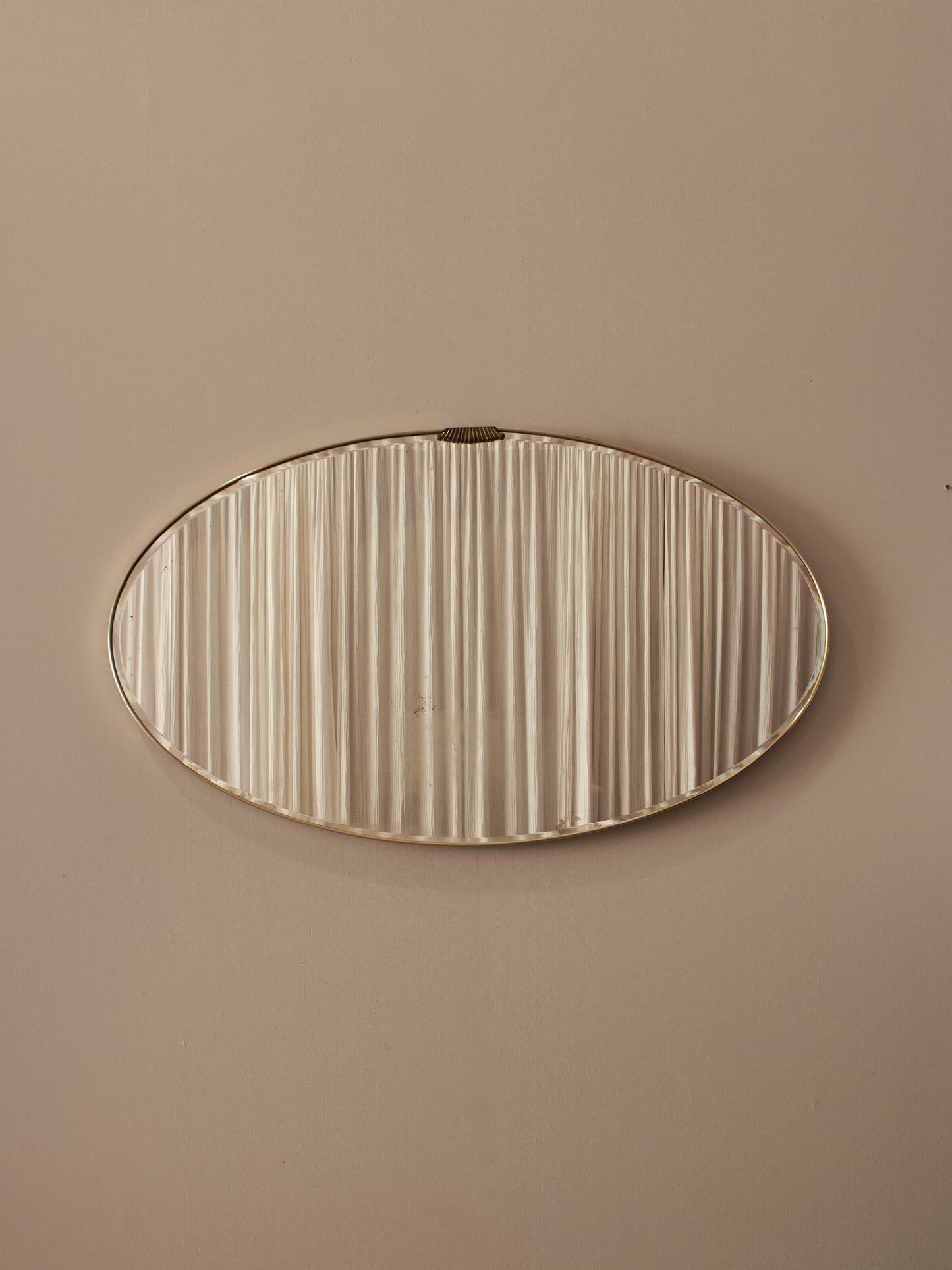 Mid-century over-mantel bevelled mirror