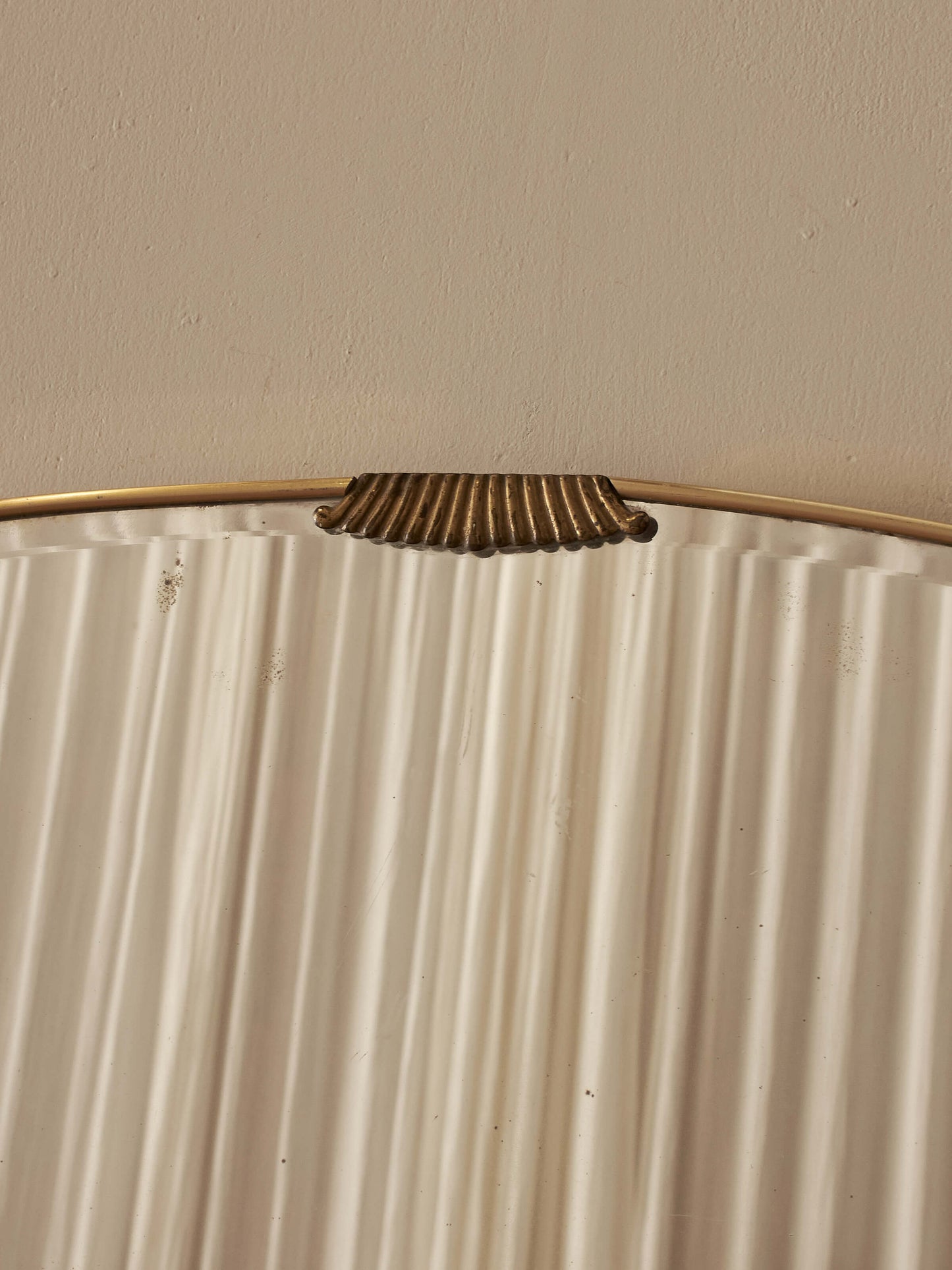 Mid-century over-mantel bevelled mirror