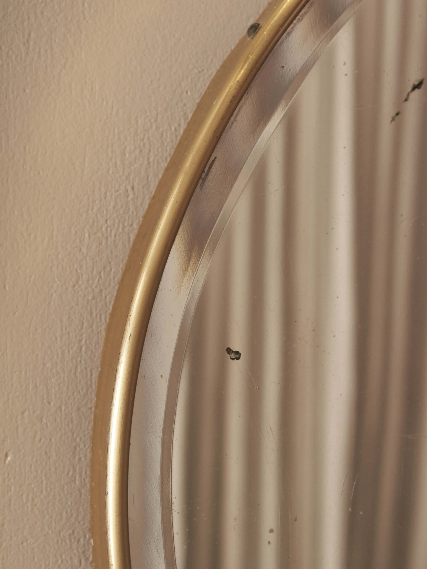 Mid-century over-mantel bevelled mirror