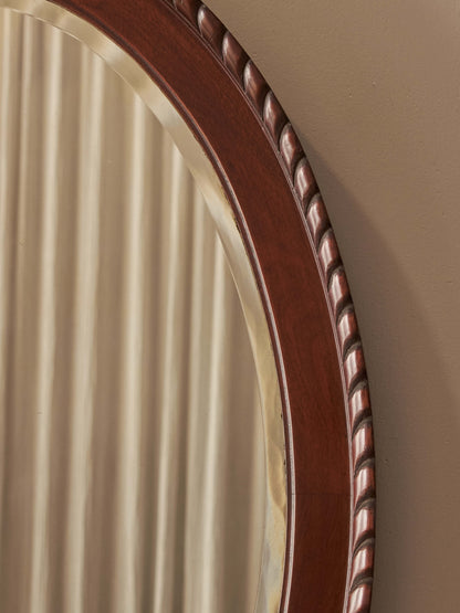 Edwardian mahogany rope twist mirror