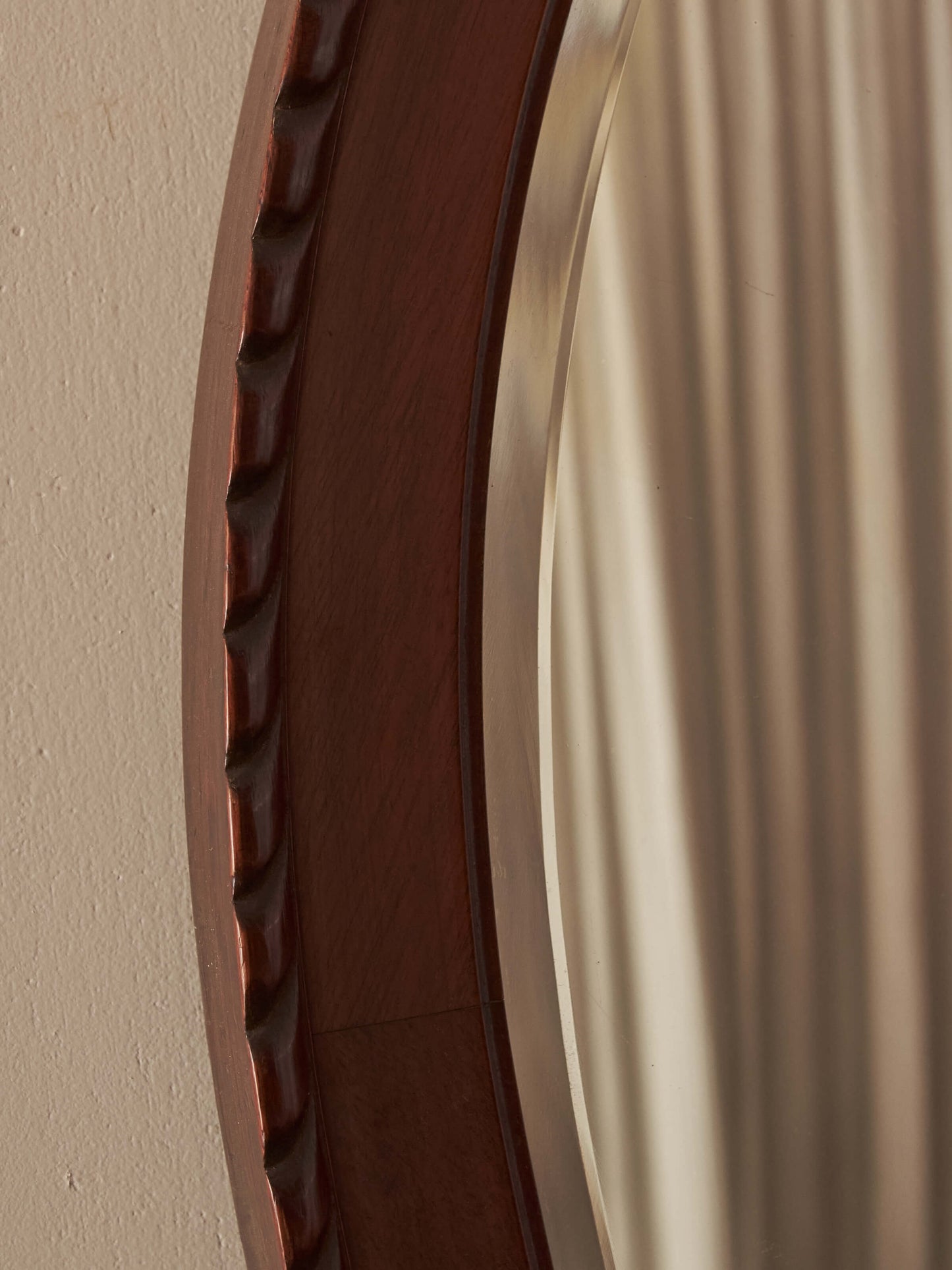 Edwardian mahogany rope twist mirror