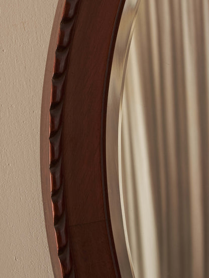 Edwardian mahogany rope twist mirror