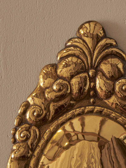 Pair of mid-century brass Swedish candle sconces