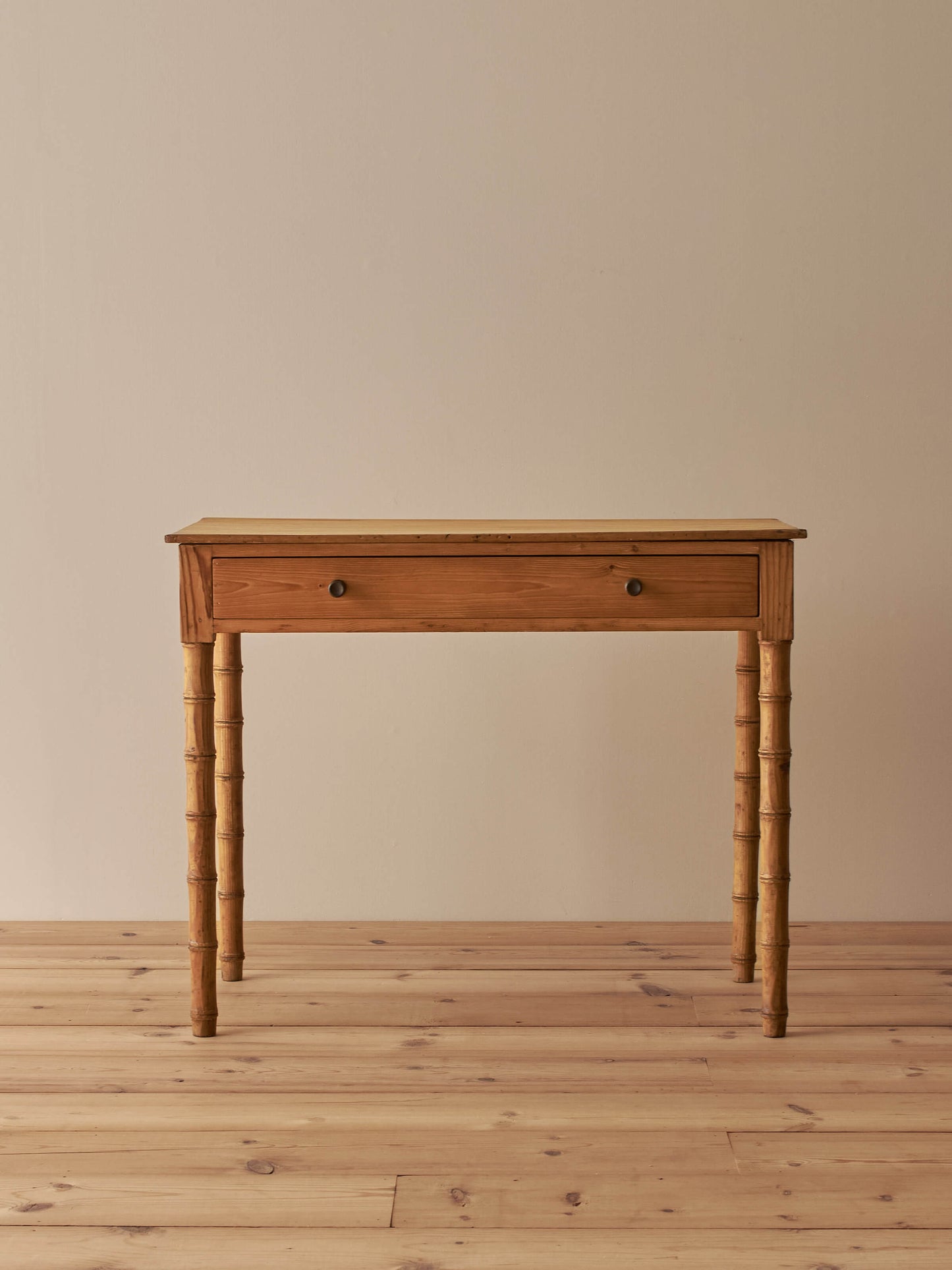 Victorian faux bamboo pitch-pine desk