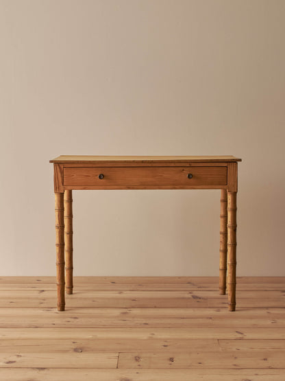 Victorian faux bamboo pitch-pine desk