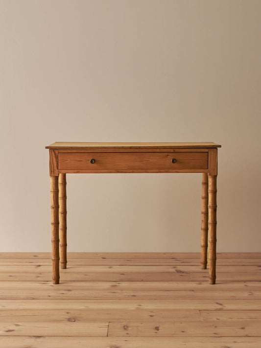 Victorian faux bamboo pitch-pine desk