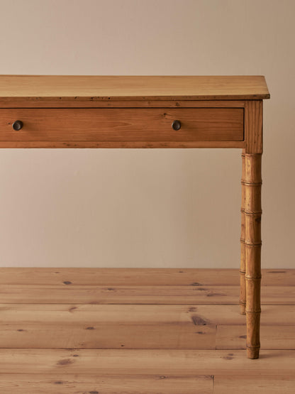 Victorian faux bamboo pitch-pine desk
