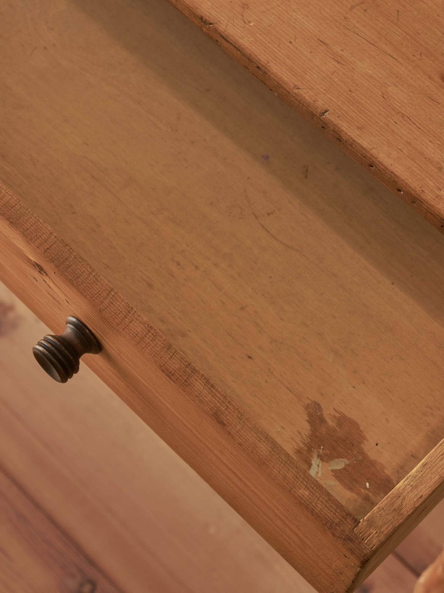 Victorian faux bamboo pitch-pine desk