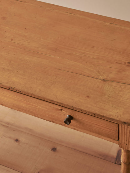 Victorian faux bamboo pitch-pine desk