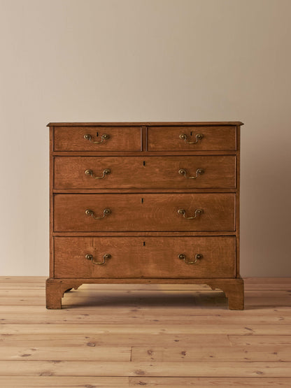 Georgian blonde oak chest of drawers