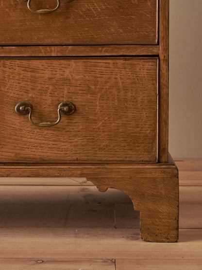 Georgian blonde oak chest of drawers