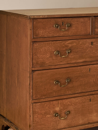 Georgian blonde oak chest of drawers