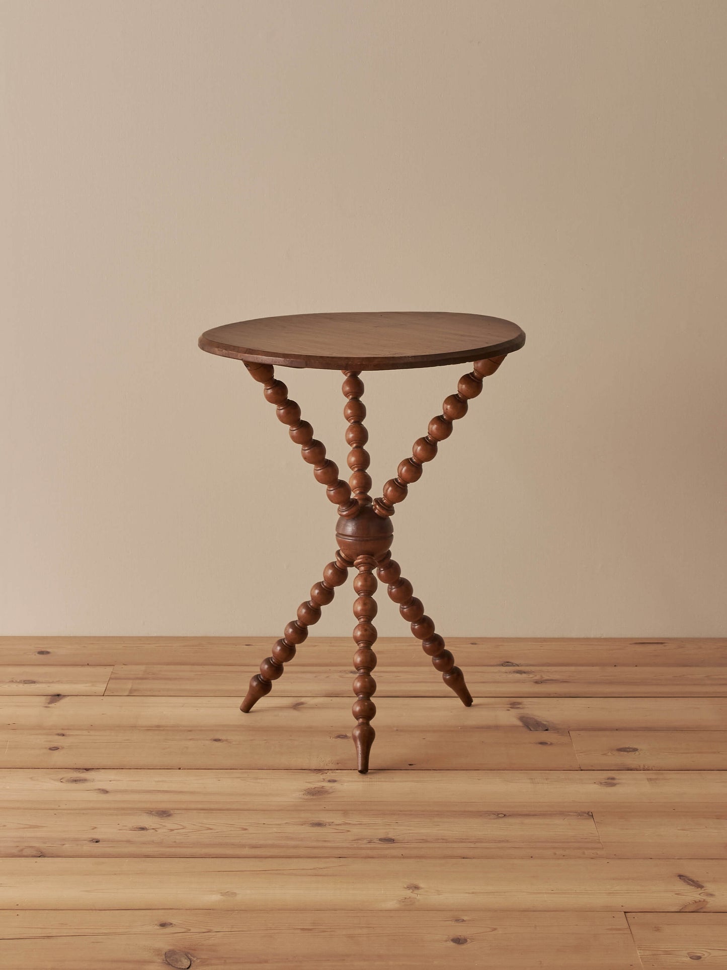 French vintage cherry and walnut gypsy table