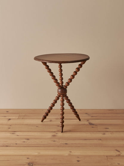 French vintage cherry and walnut gypsy table