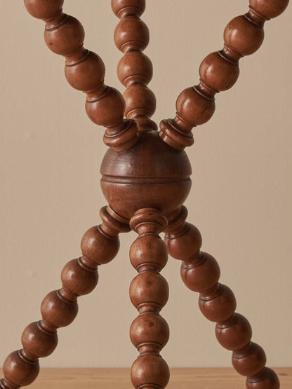 French vintage cherry and walnut gypsy table