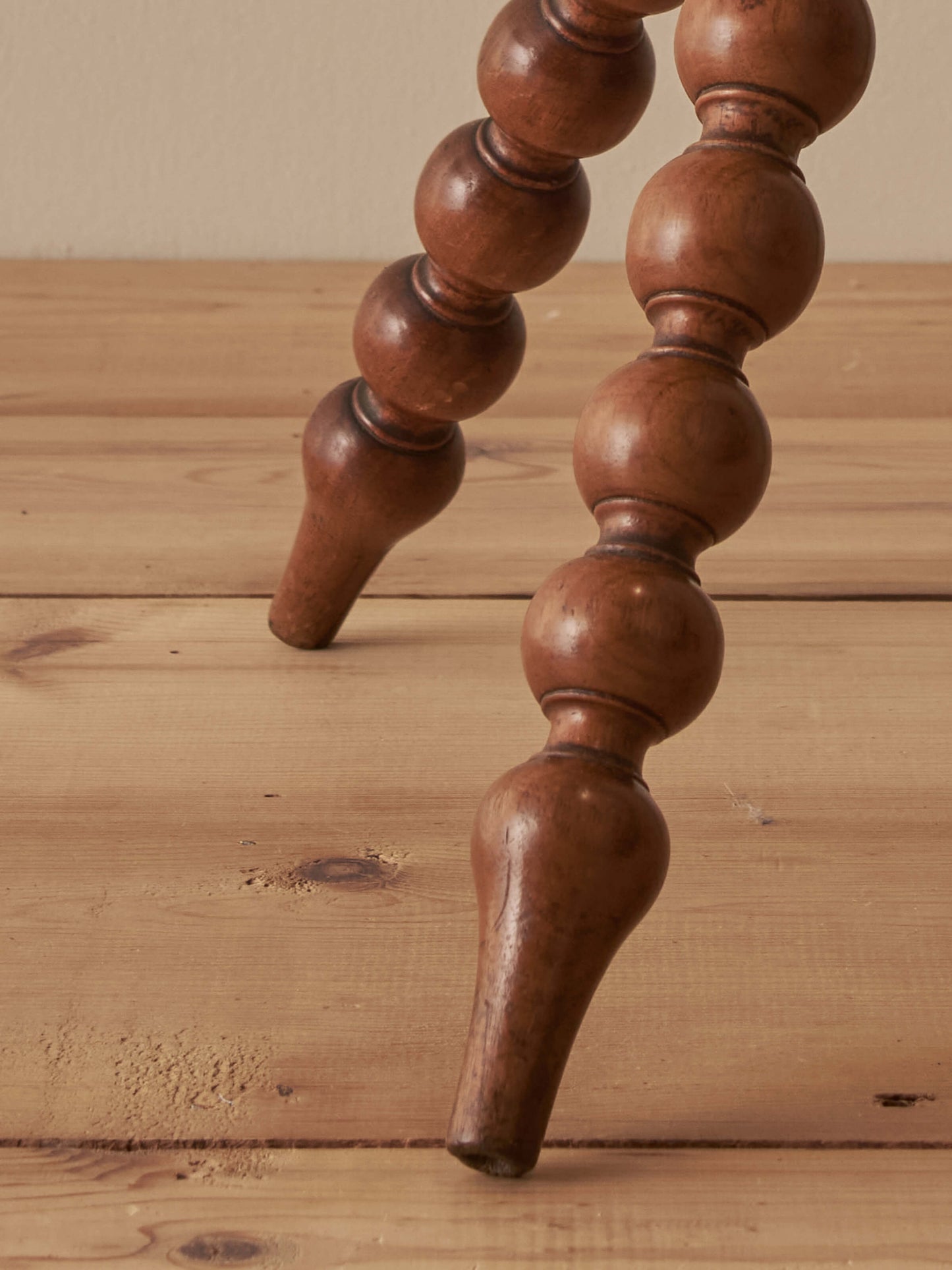 French vintage cherry and walnut gypsy table