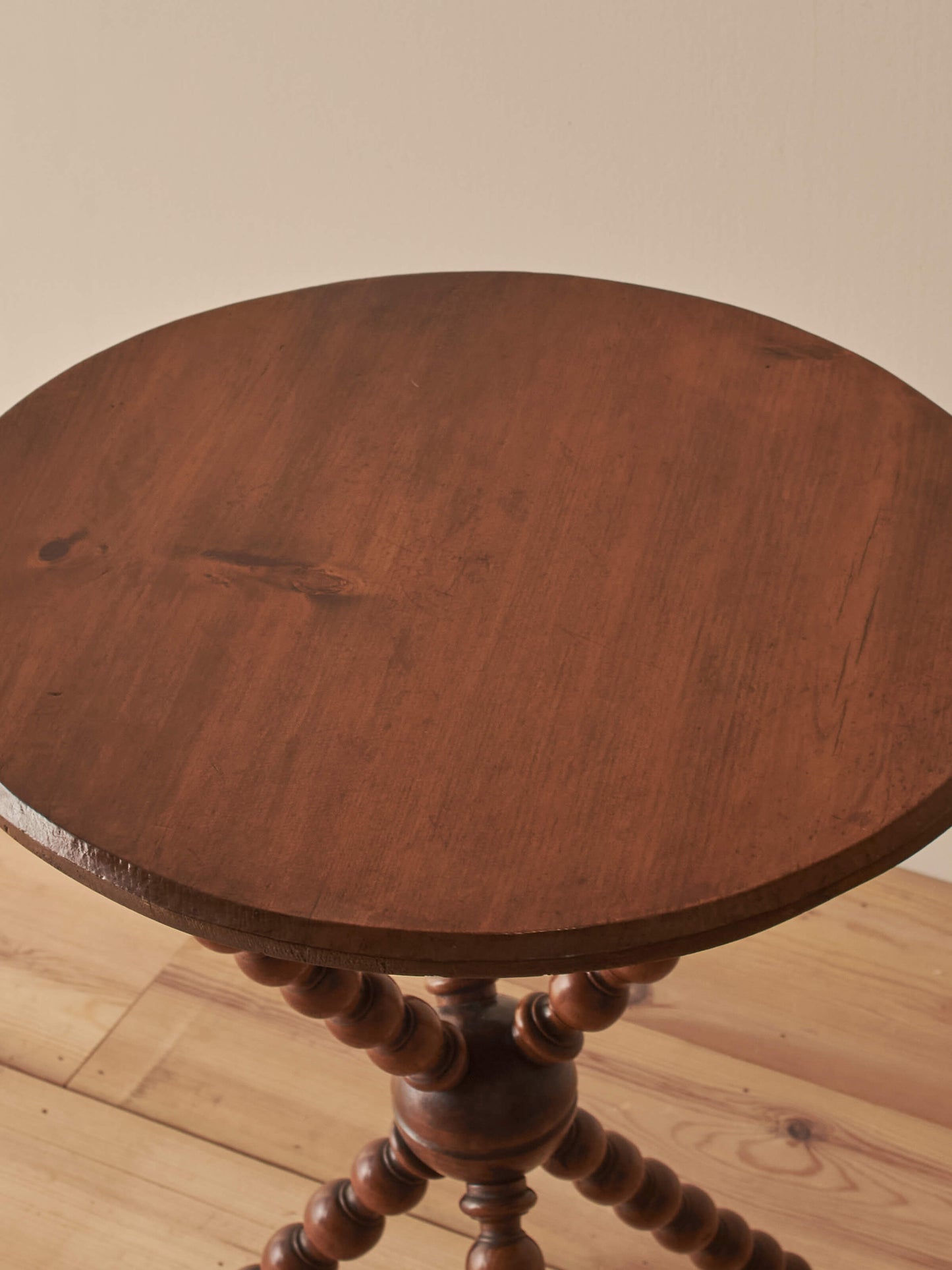 French vintage cherry and walnut gypsy table