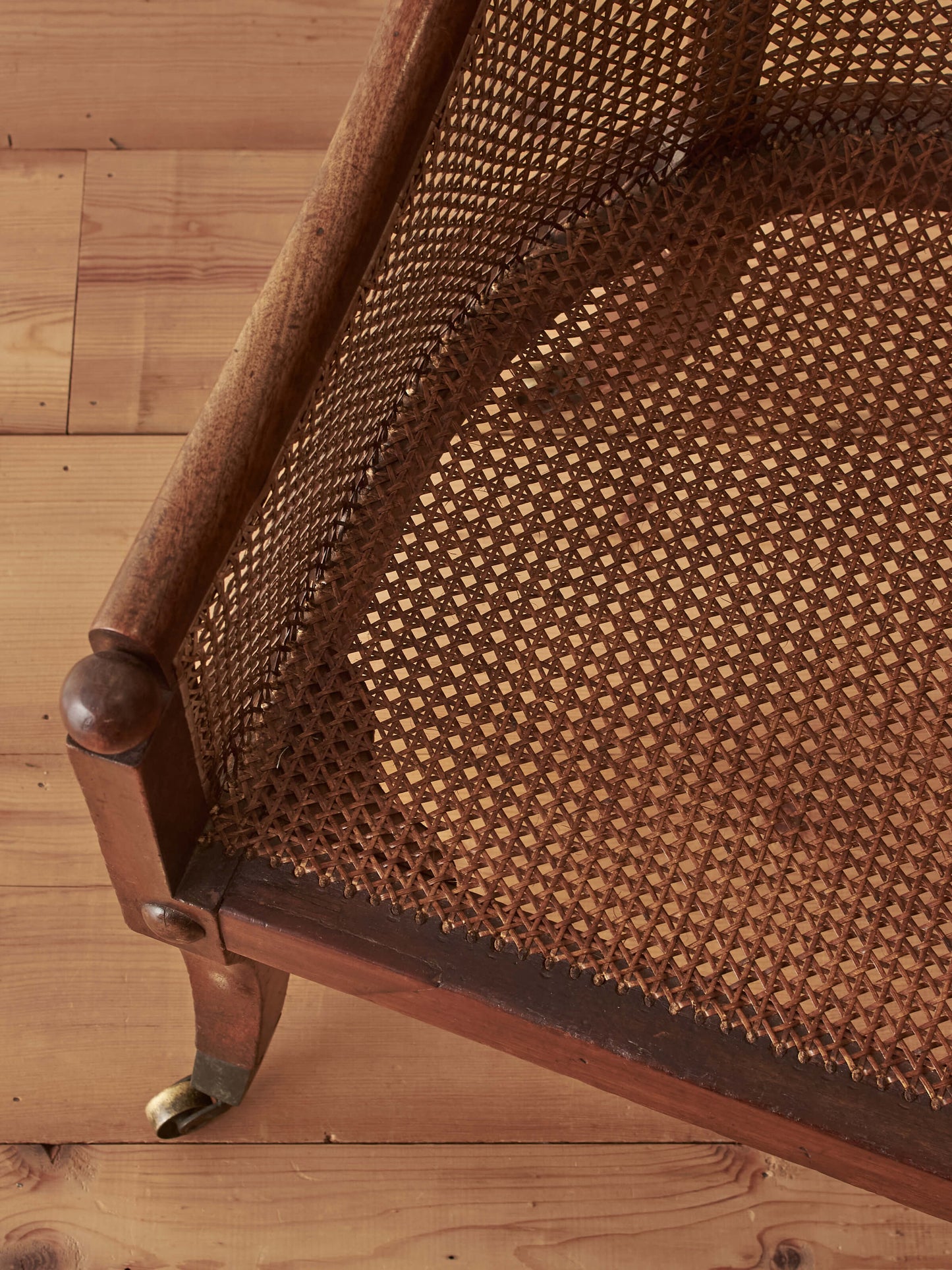Regency mahogany bergère library chair