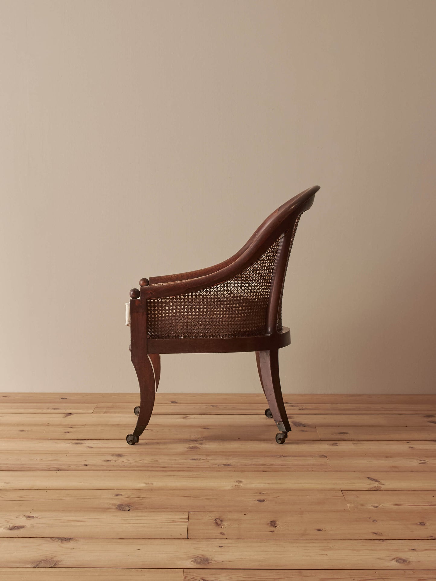 Regency mahogany bergère library chair