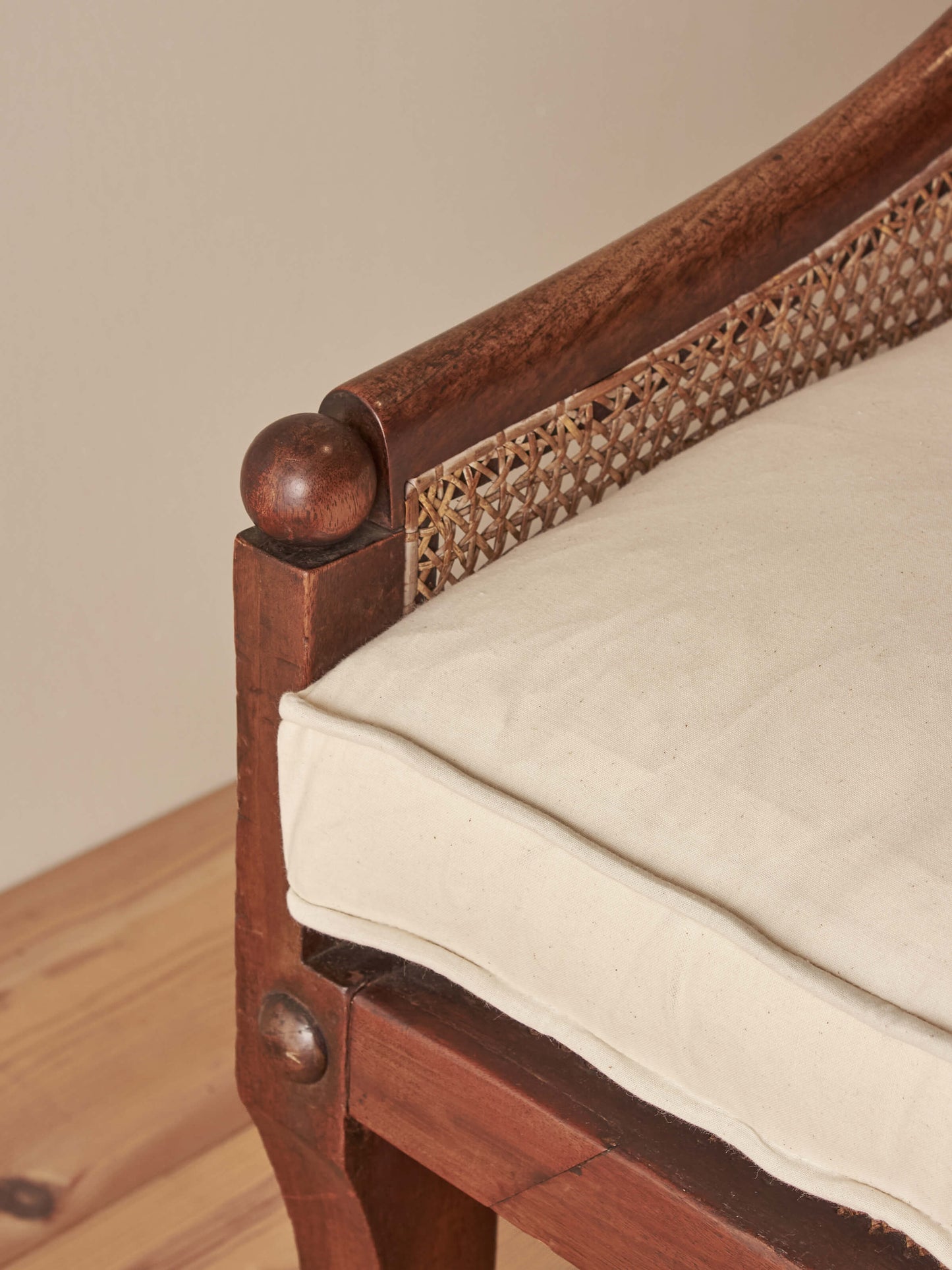 Regency mahogany bergère library chair