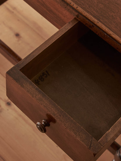 Antique French walnut and mahogany side table