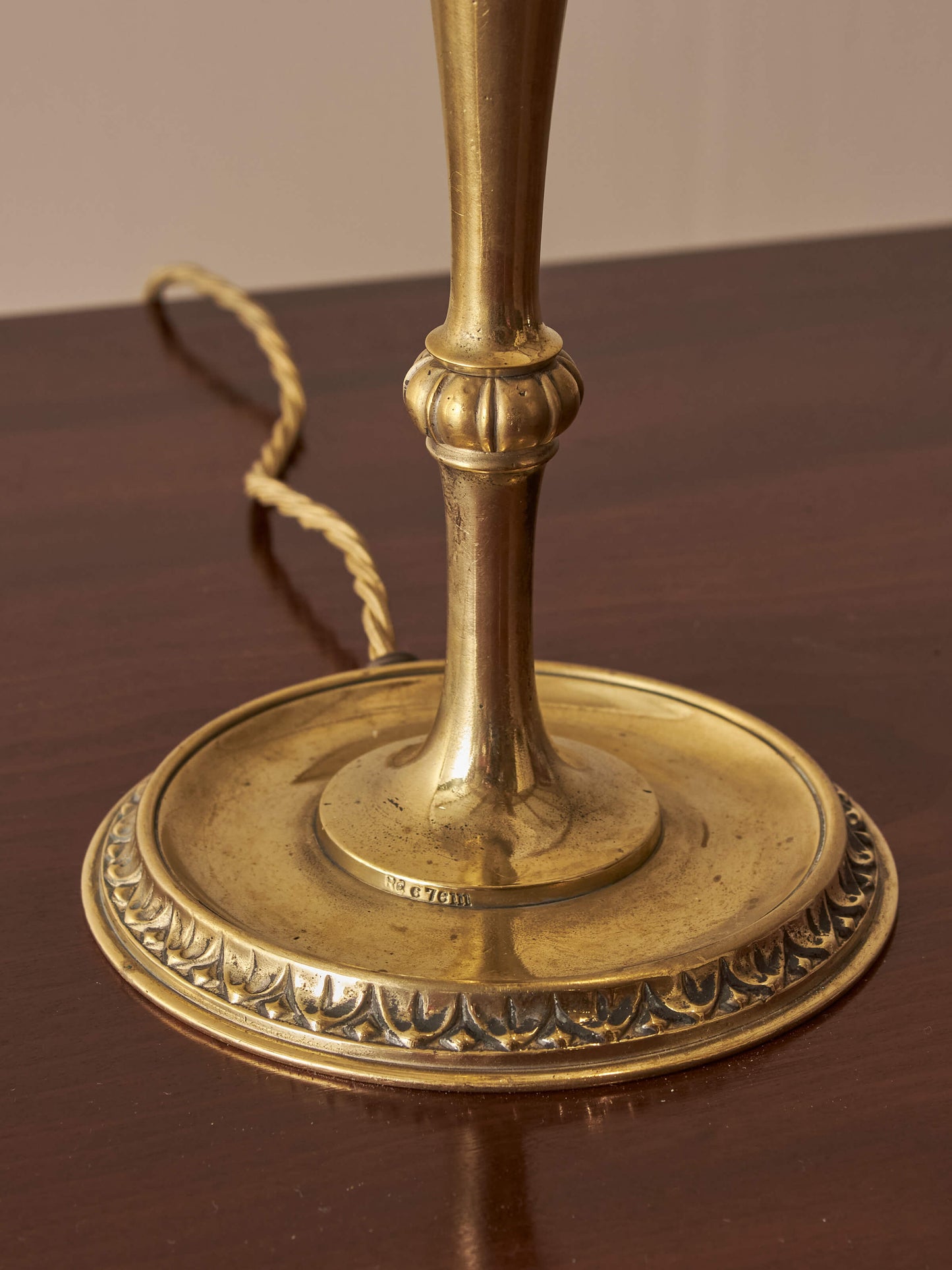 Brass Art Nouveau table lamp
