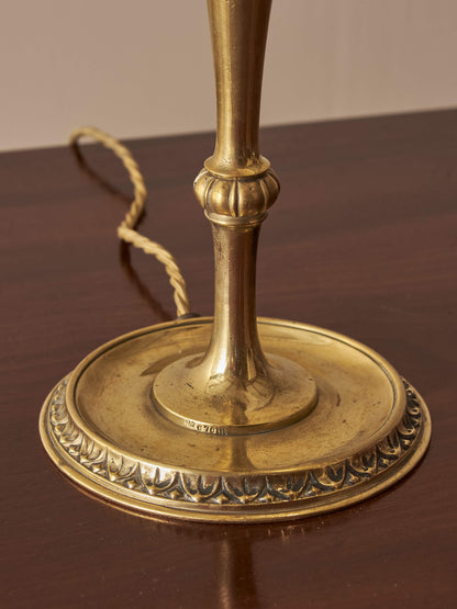 Brass Art Nouveau table lamp