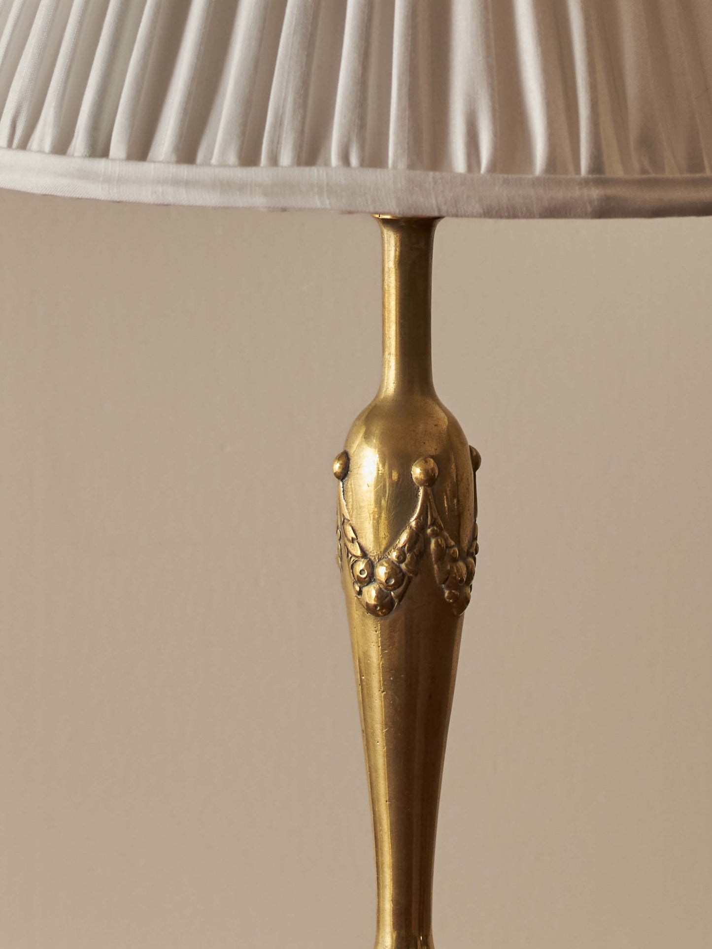 Brass Art Nouveau table lamp