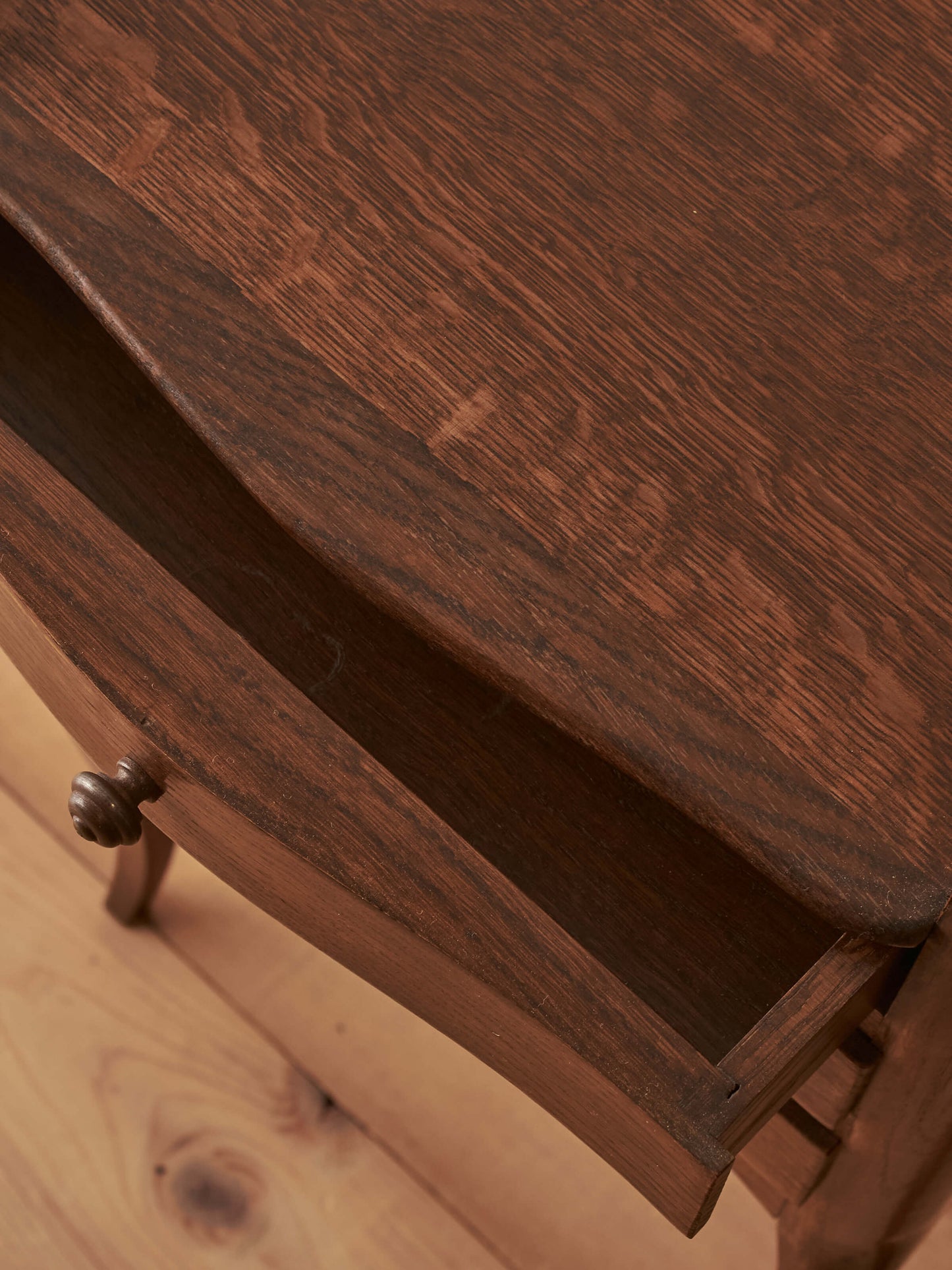 Pair of French vintage oak bedside tables