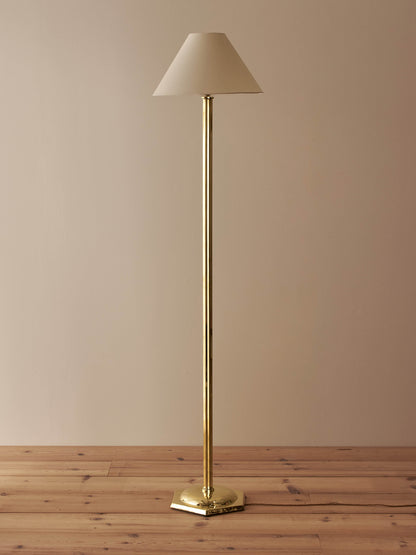 Danish mid-century brass floor lamp