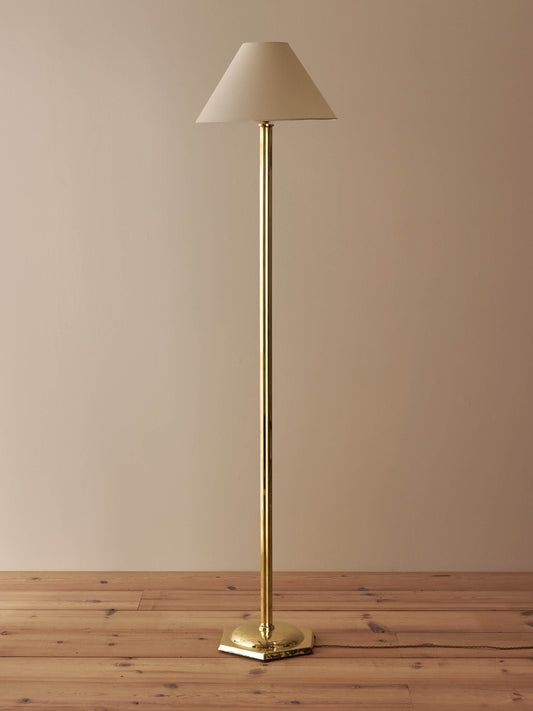 Danish mid-century brass floor lamp