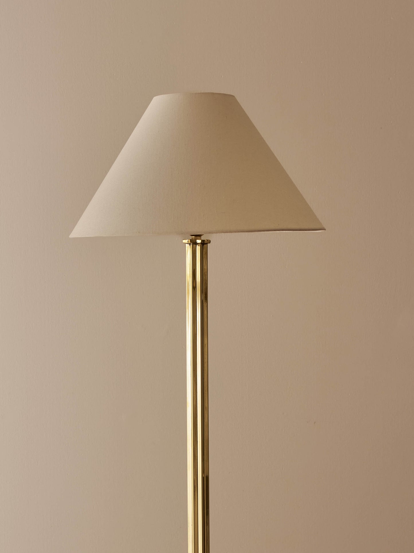 Danish mid-century brass floor lamp