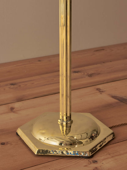 Danish mid-century brass floor lamp