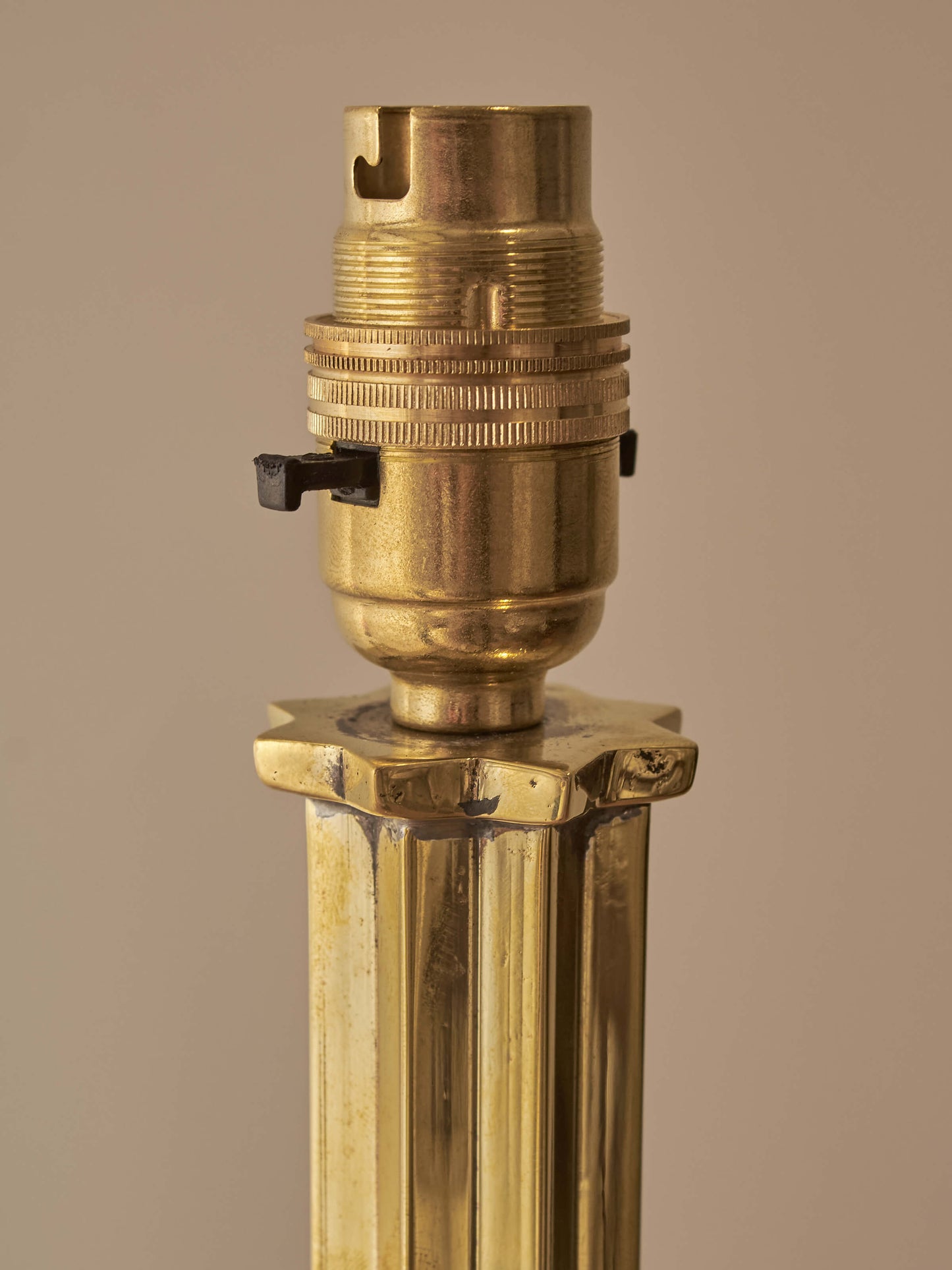 Danish mid-century brass floor lamp