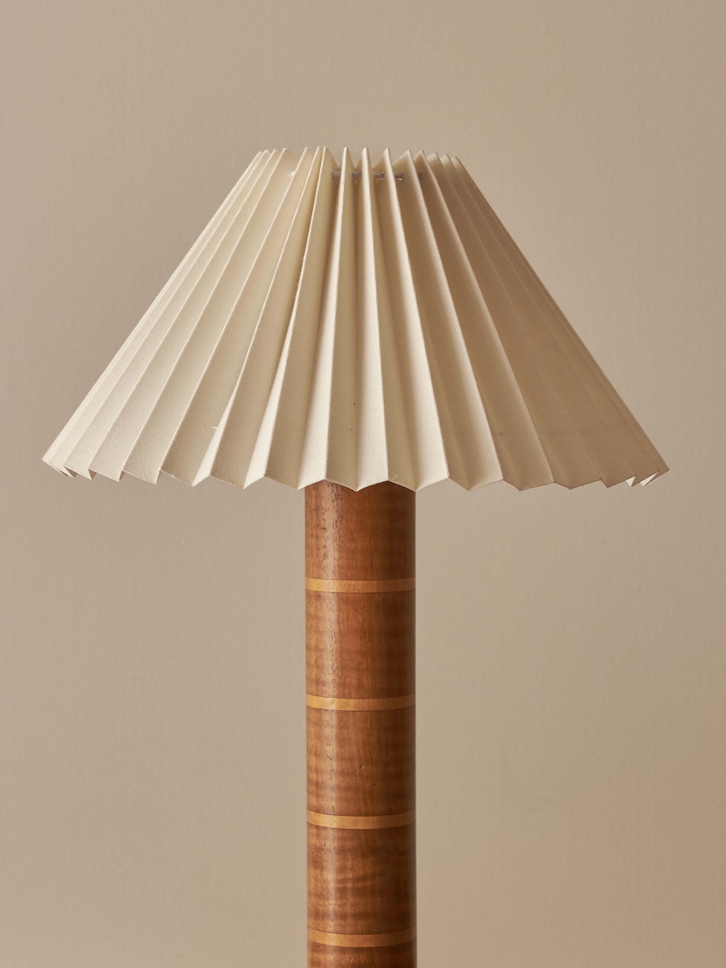 Mid-century striped column table lamp