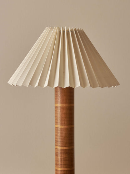 Mid-century striped column table lamp