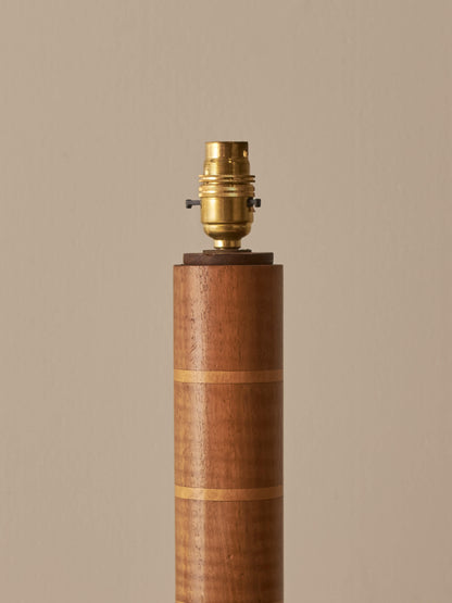 Mid-century striped column table lamp