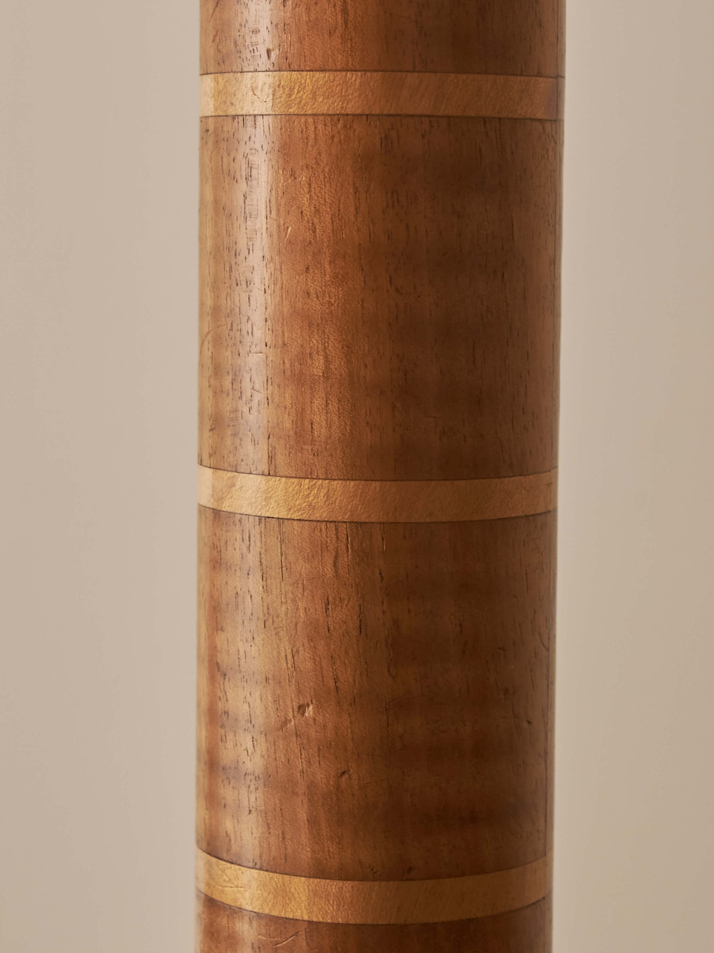 Mid-century striped column table lamp