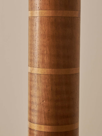 Mid-century striped column table lamp