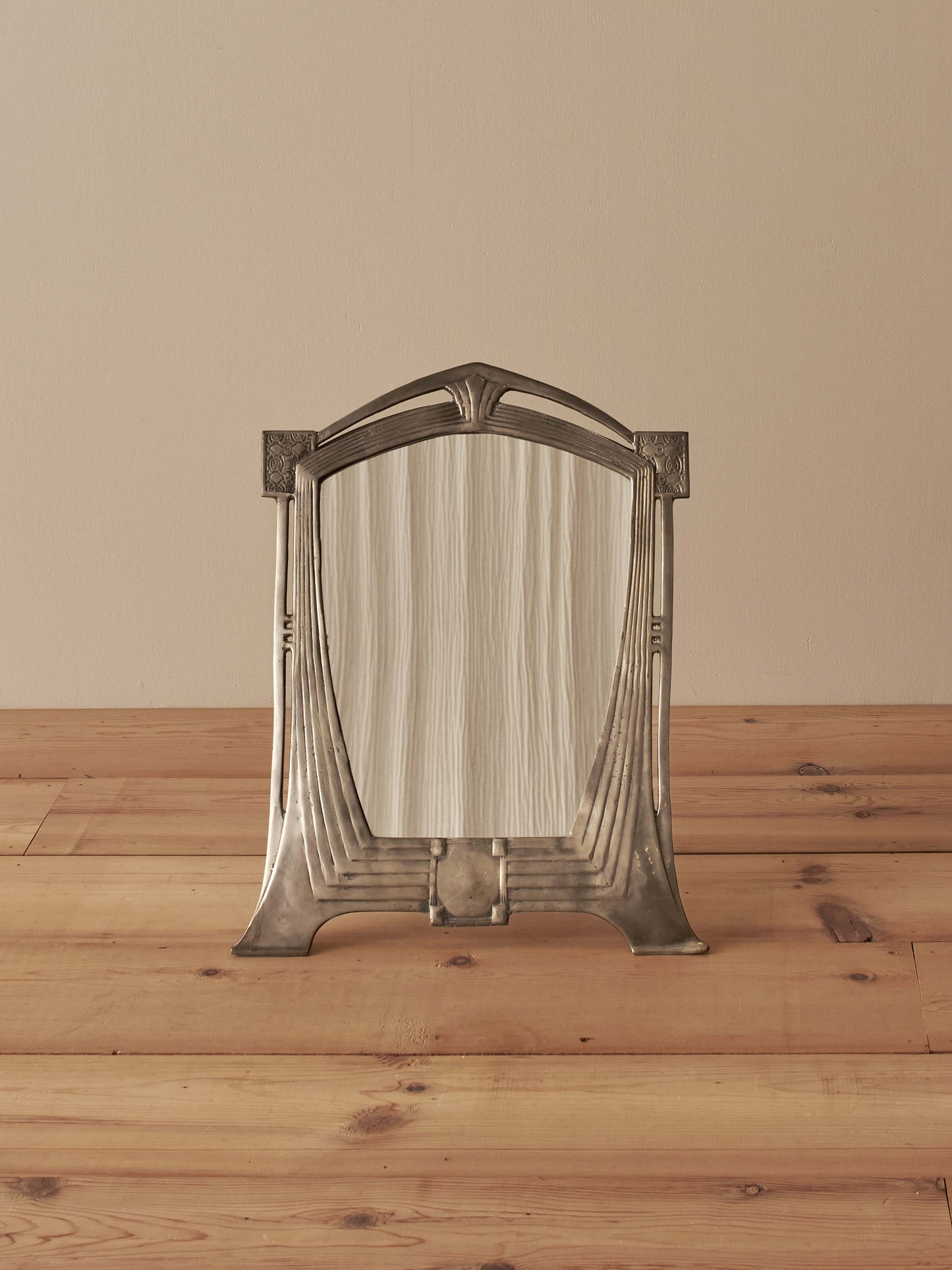 Art Nouveau secessionist silver-plated mirror by WMF