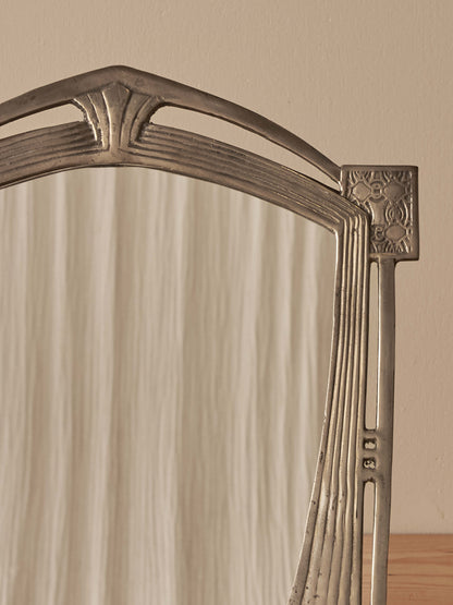 Art Nouveau secessionist silver-plated mirror by WMF