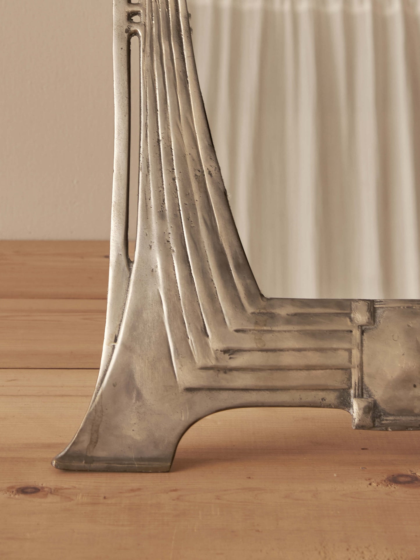 Art Nouveau secessionist silver-plated mirror by WMF