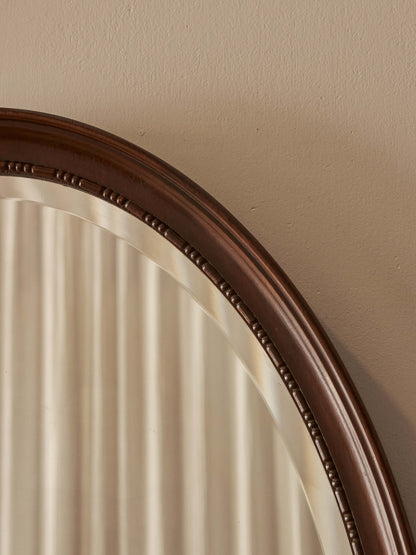 Edwardian oval mahogany mirror