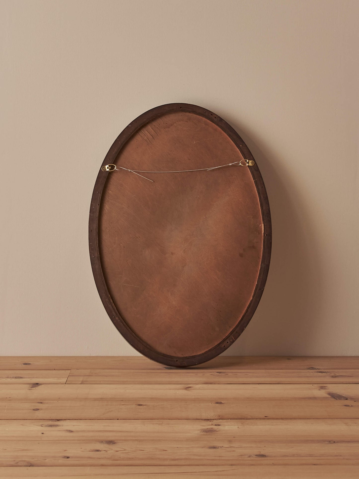 Edwardian oval mahogany mirror