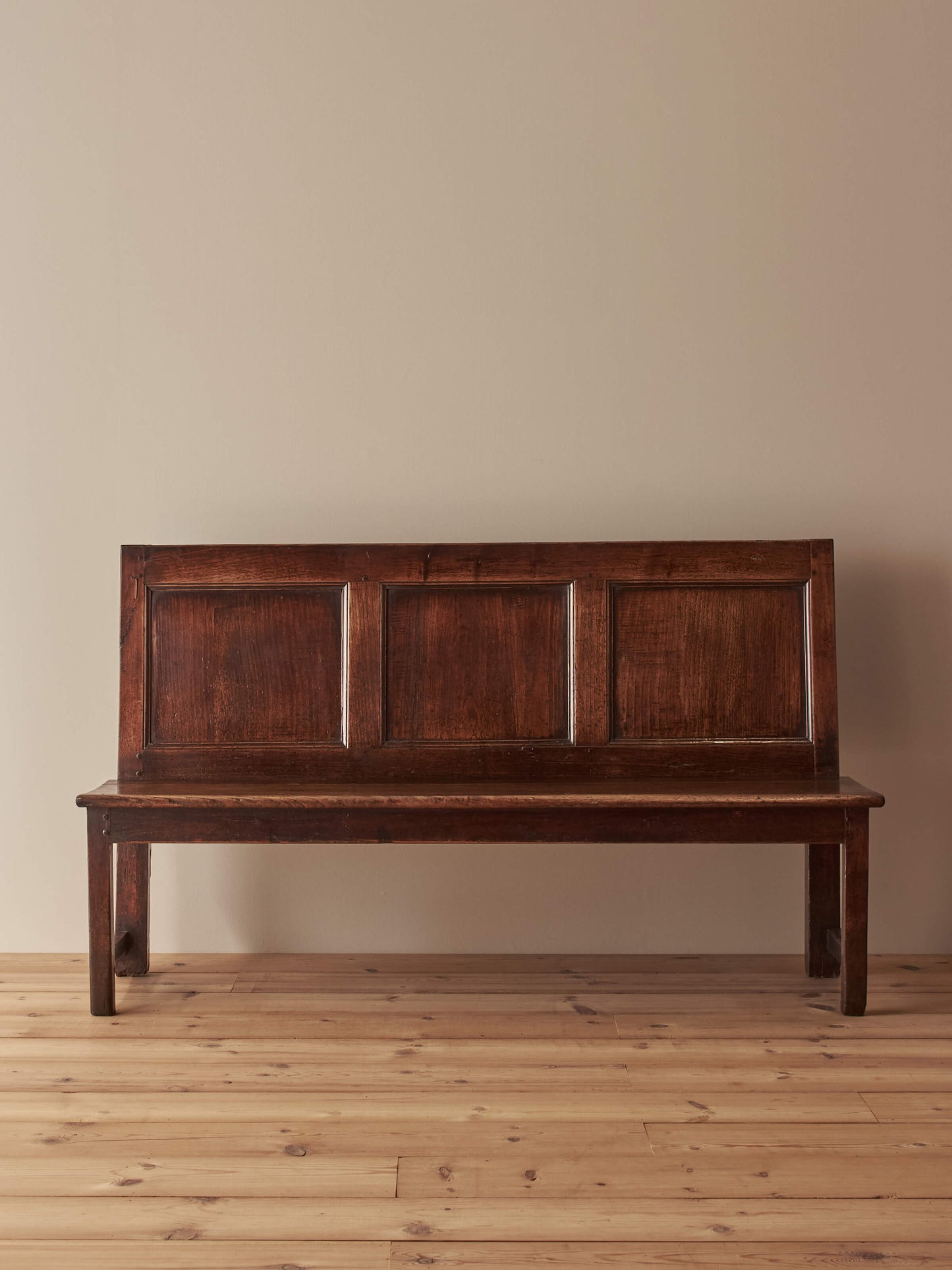 Georgian oak and elm bench